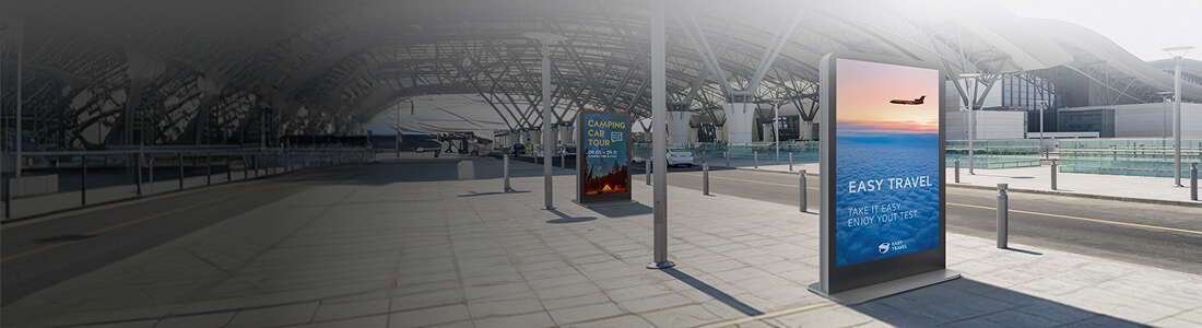 High brightness signage showcase